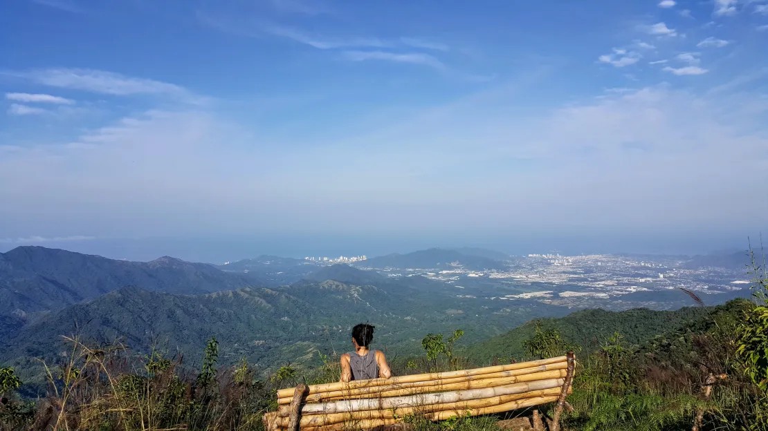 Viewpoint over Santa Marta and the Caribbean coast from the Cerro Kennedy trail